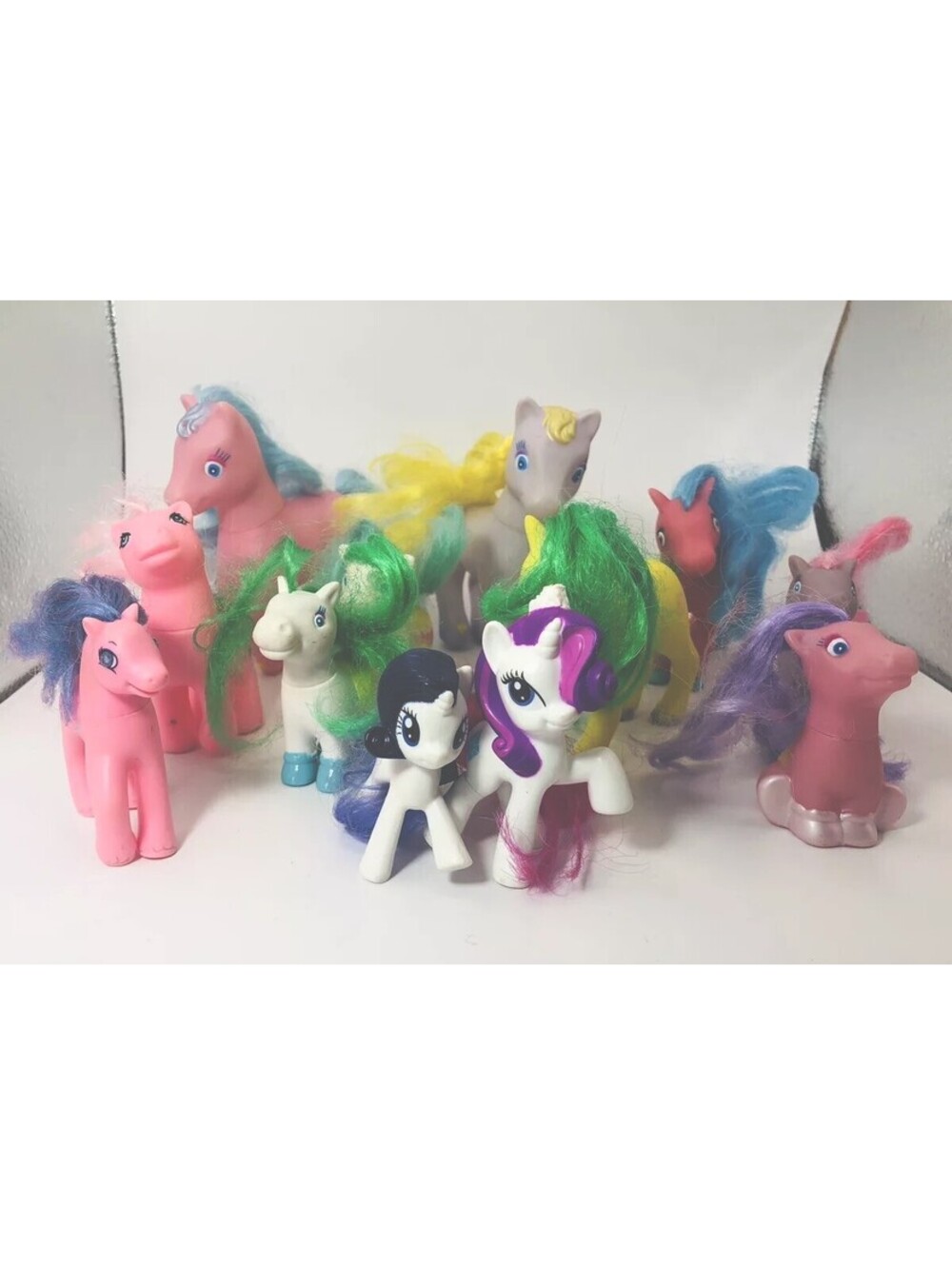 My Little Pony Mini Figures Ponies Horses Hasbro Heads Move Vintage Lot Of 10 G1